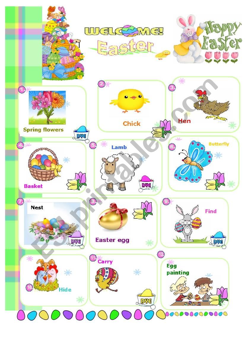 Easter vocabulary worksheet