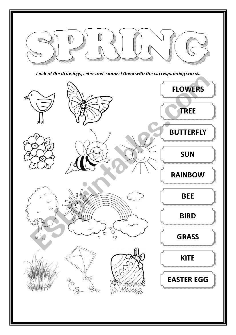 Free Printable Spring Worksheets For Kindergarten