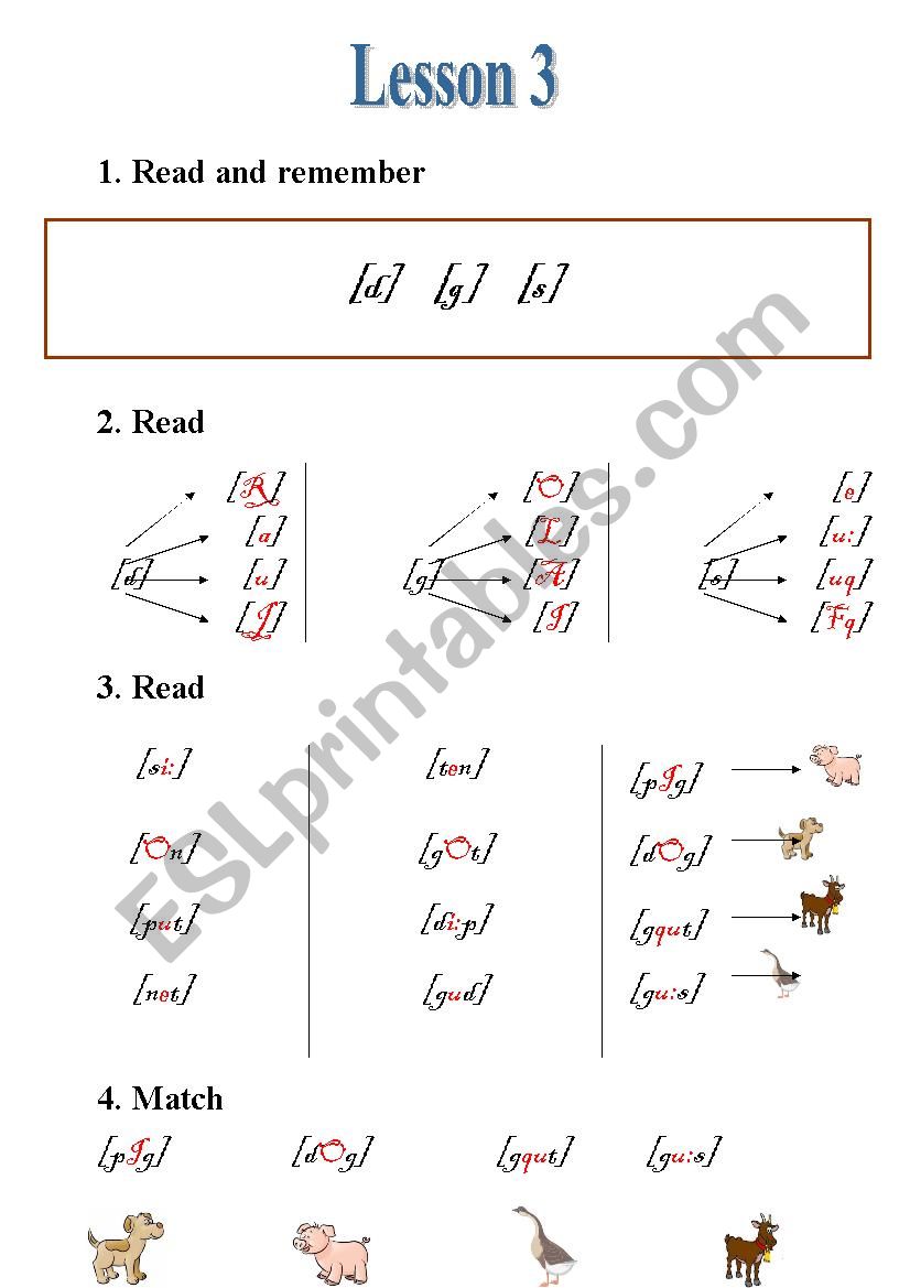 Lesson 3 worksheet
