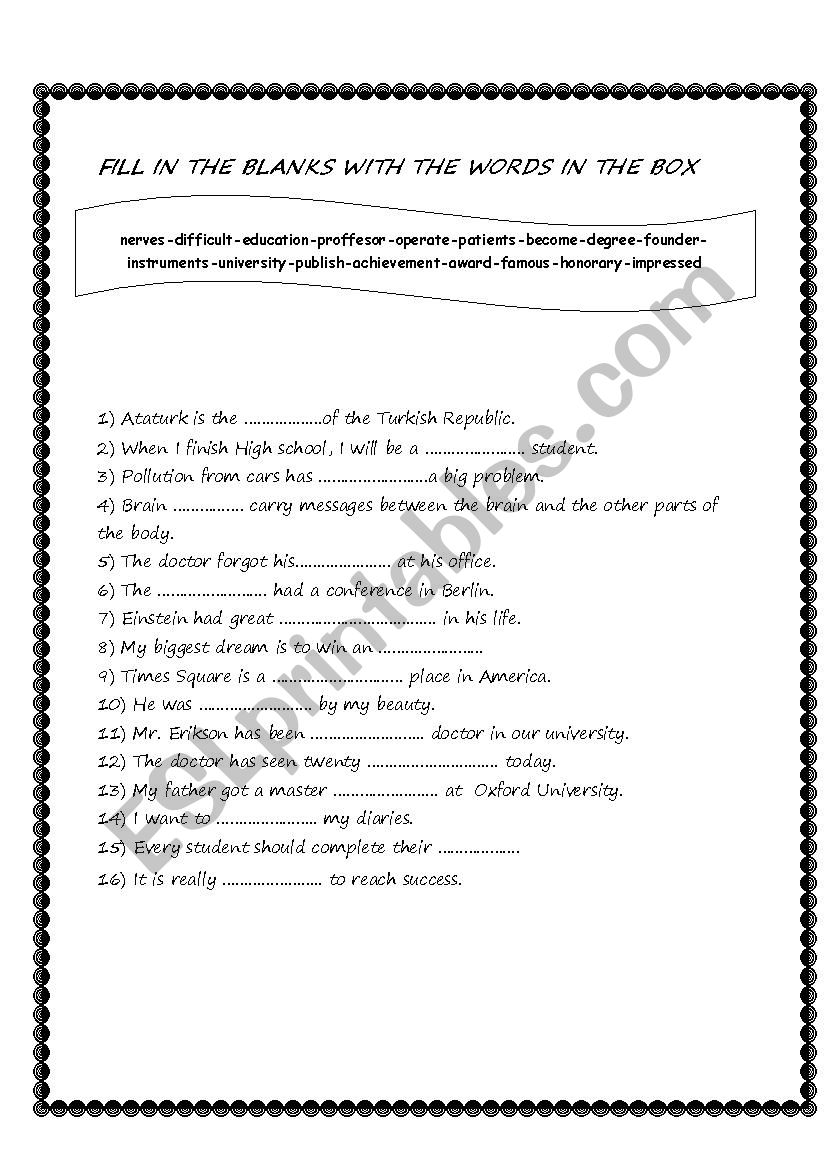 success vocabularies worksheet