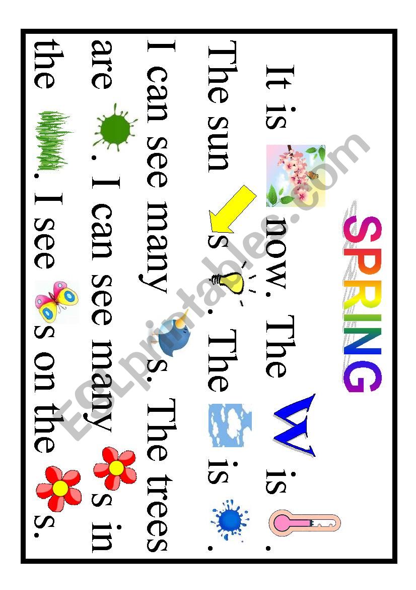 Spring - text worksheet