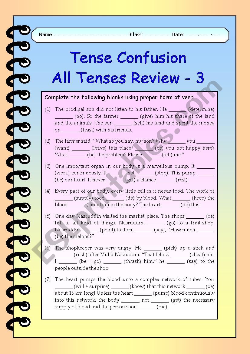 Tense Confusion All Tenses (mixed) Review - 3