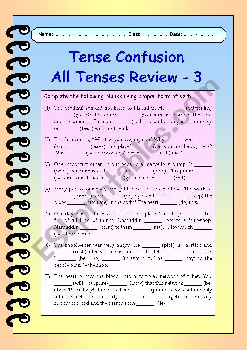 Tense Confusion All Tenses (mixed) Review - 3