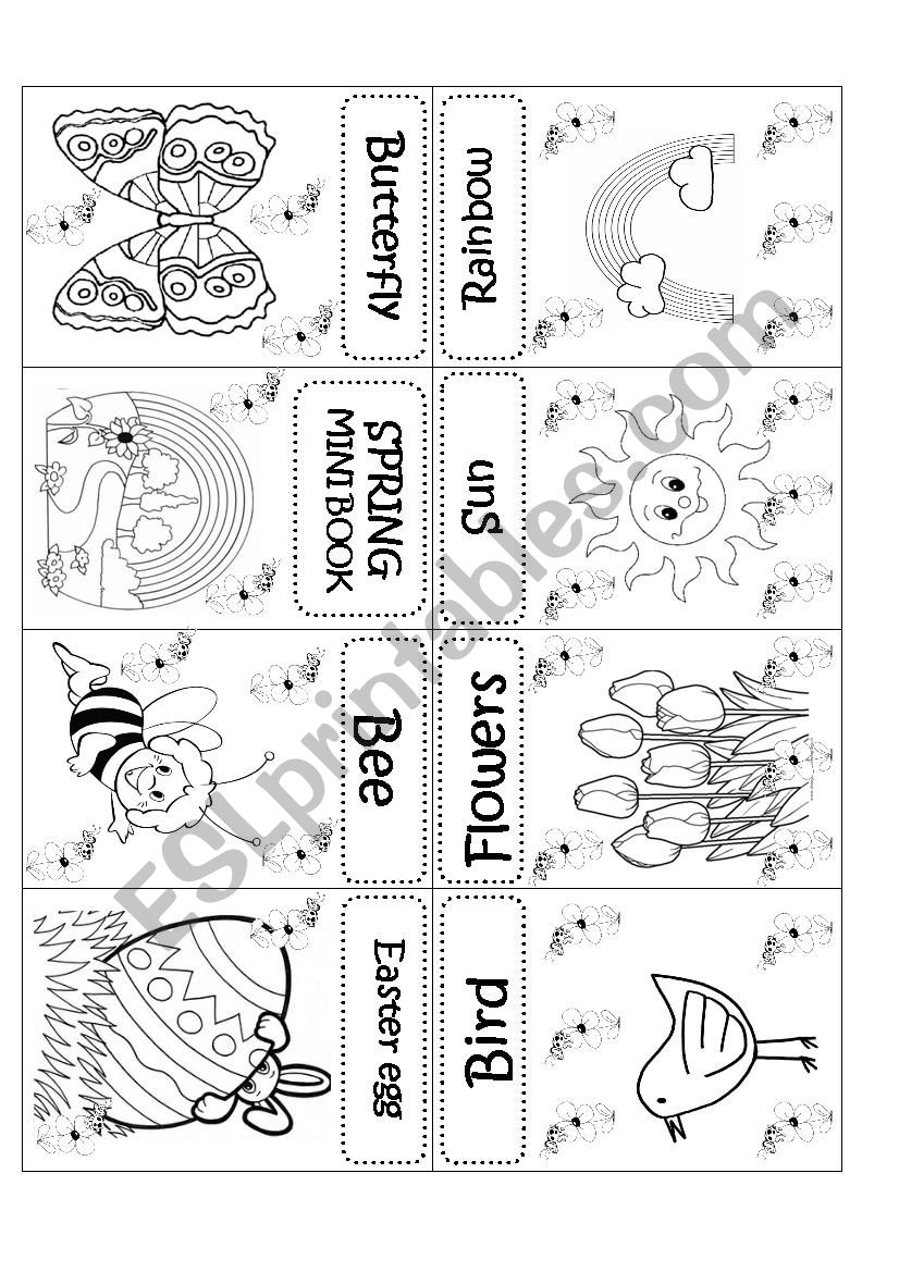 SPRING MINI BOOK worksheet