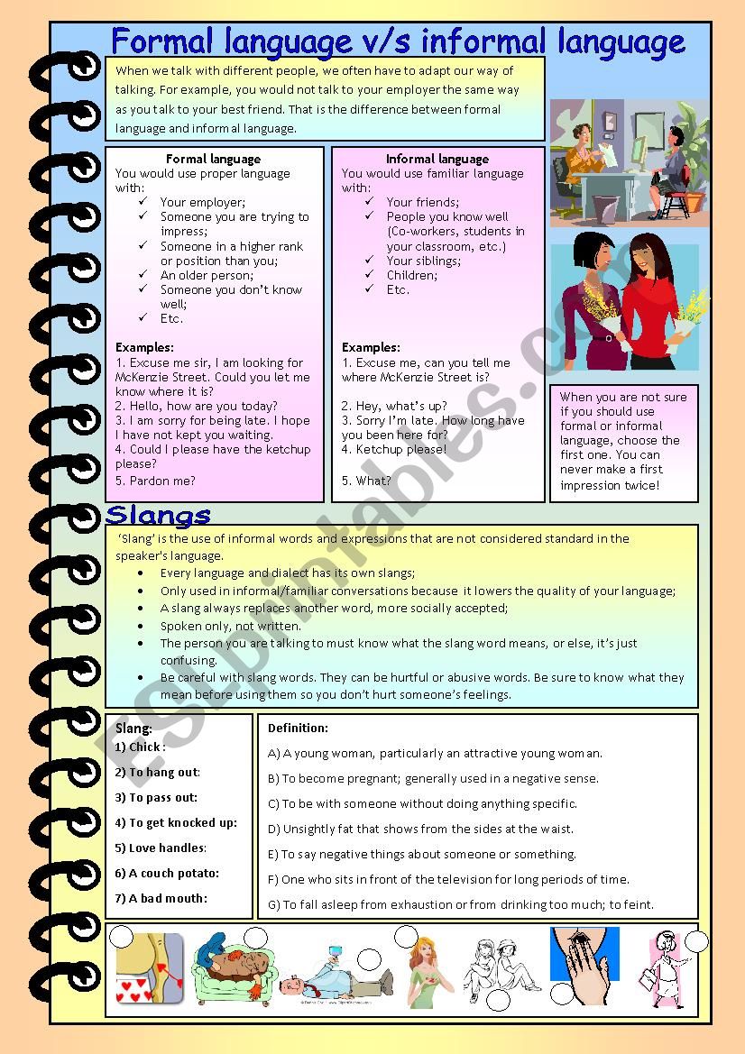 Choose your words carefully! worksheet