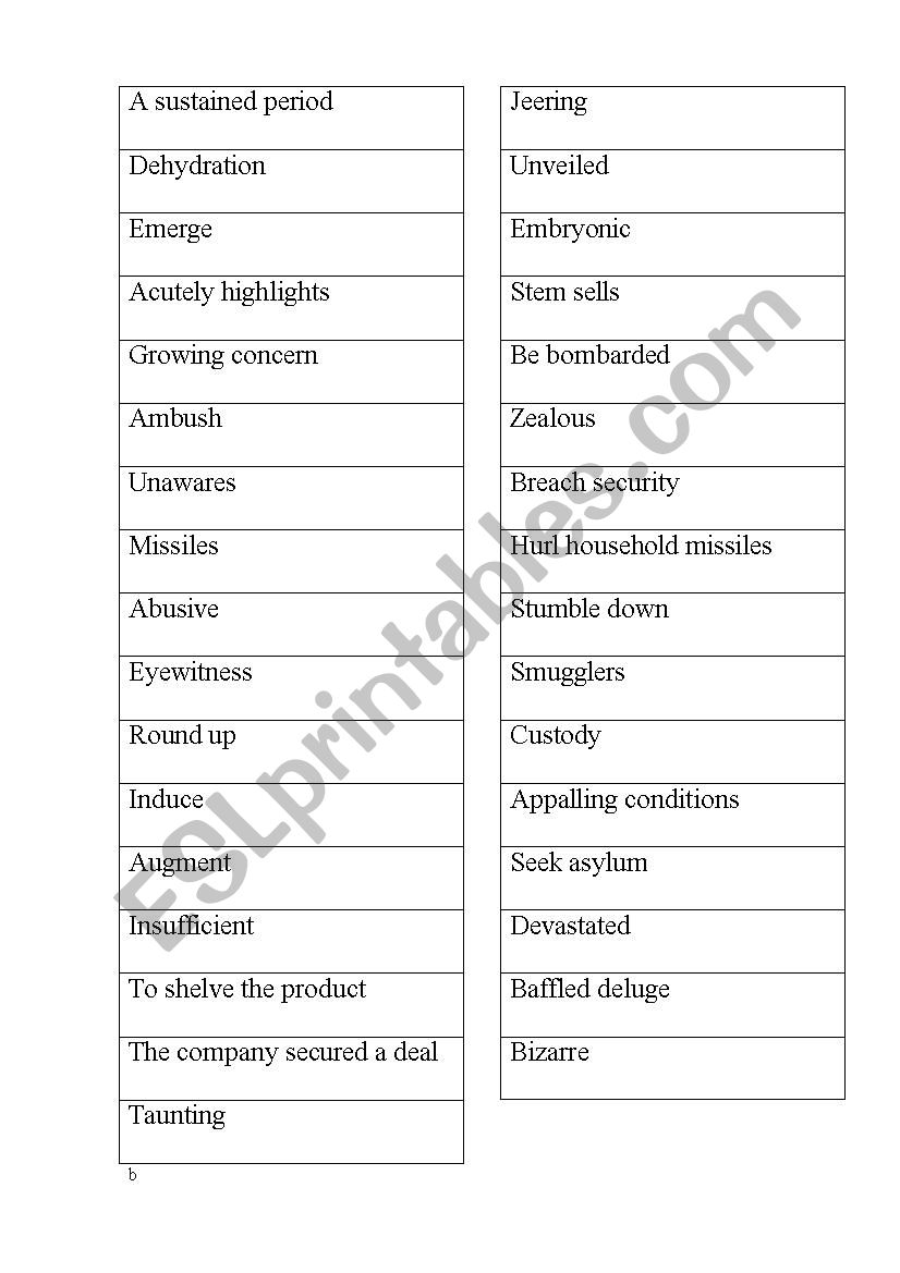 Advertisement worksheet