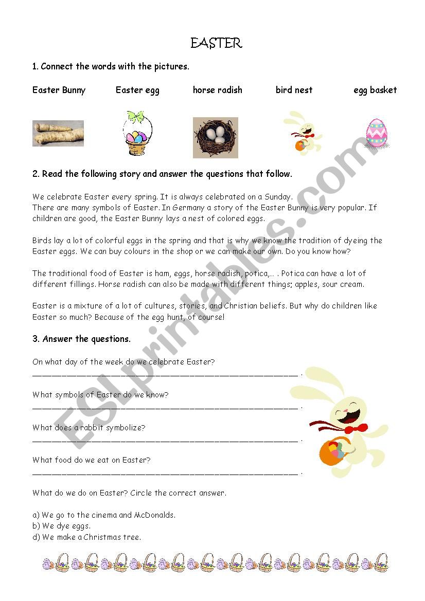 Easter worksheet worksheet