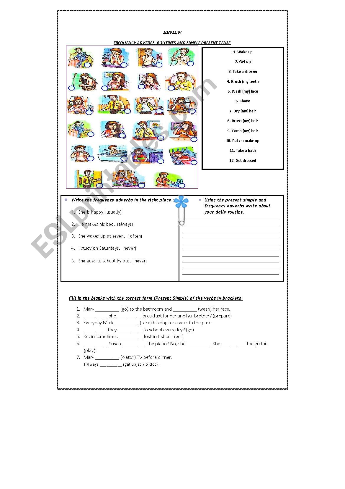 review  worksheet