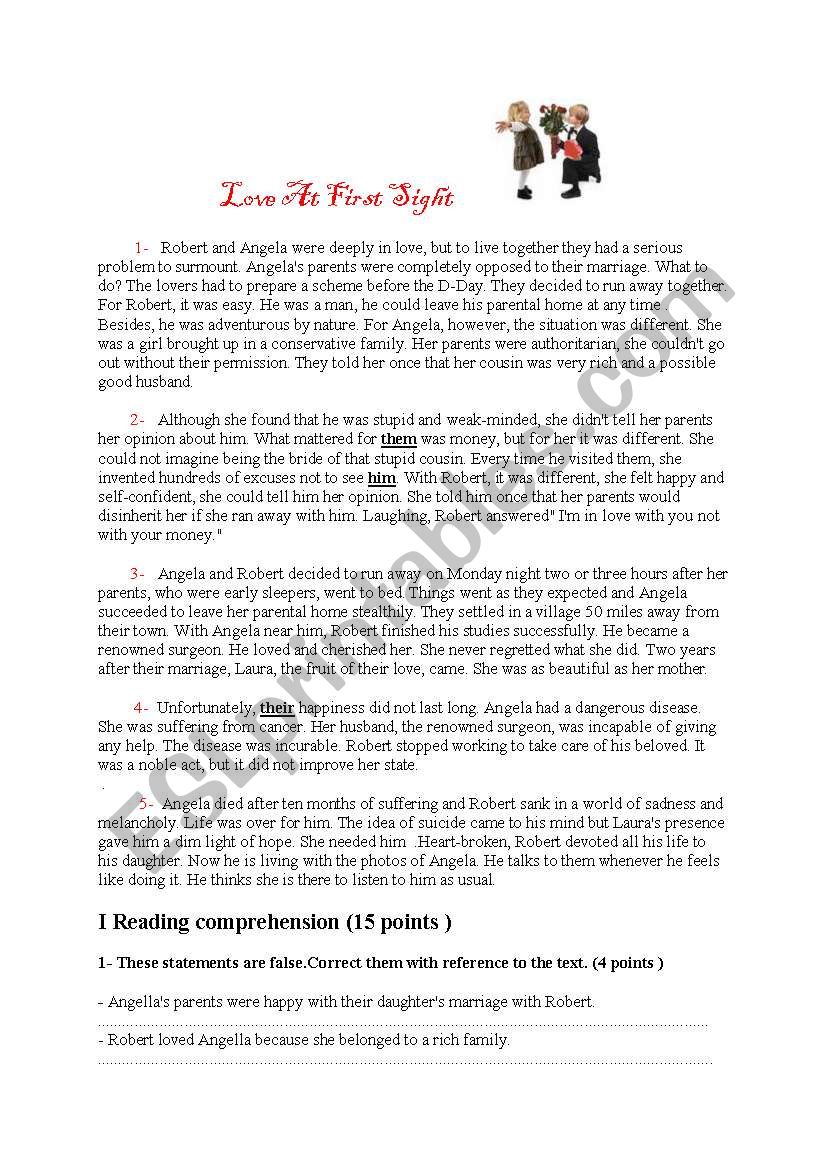  Love at first sight worksheet