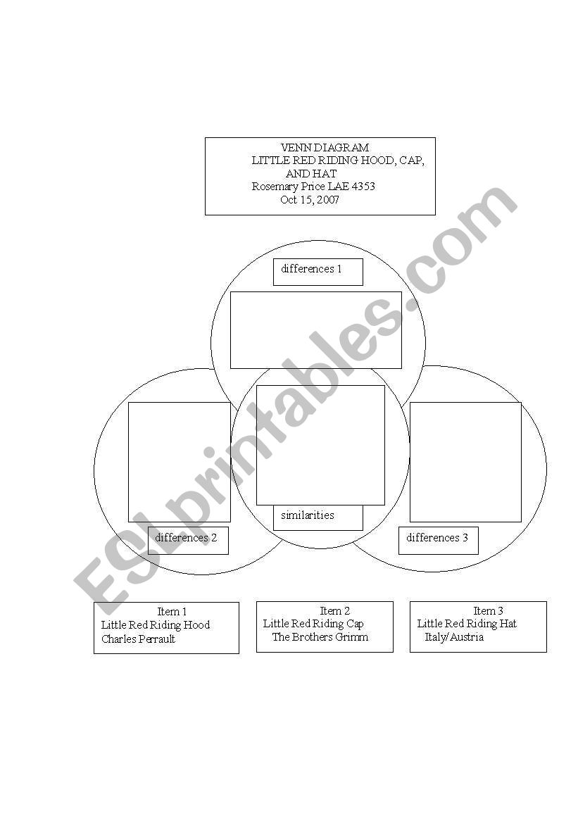 red riding hood worksheet