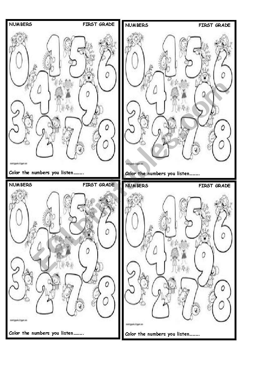 numbers worksheet