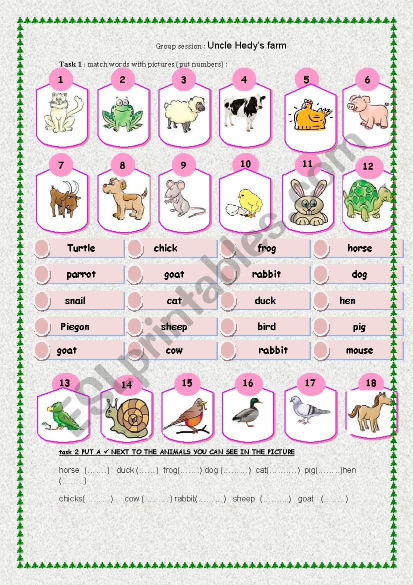 AMINAL worksheet