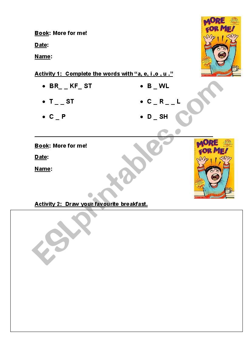 More for me! worksheet