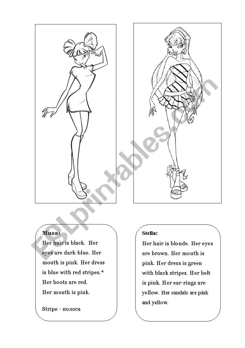 Coloring Page With Winx worksheet