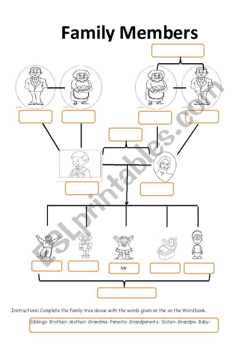 Family Mmebers worksheet