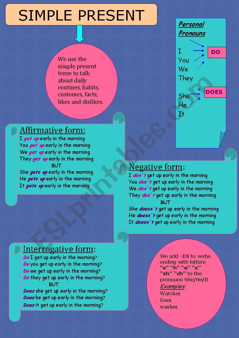 SIMPLE PRESENT!!! worksheet