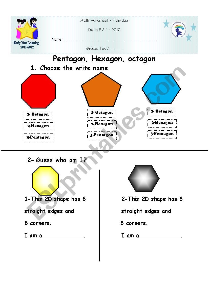 shapes worksheet