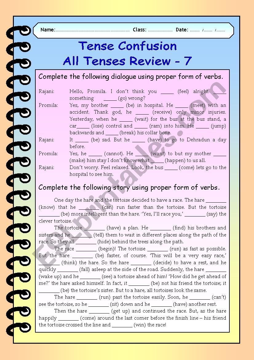 Tense Confusion All Tenses (mixed) Review - 7