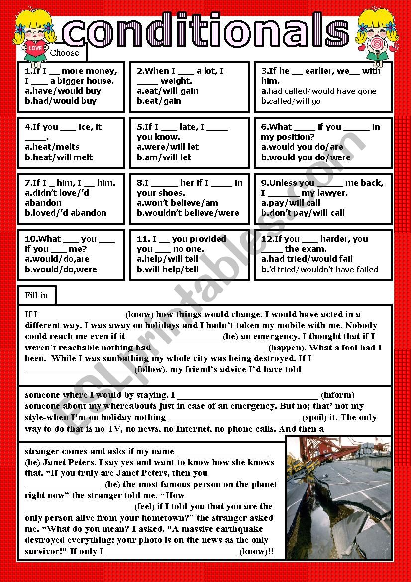 conditionals worksheet