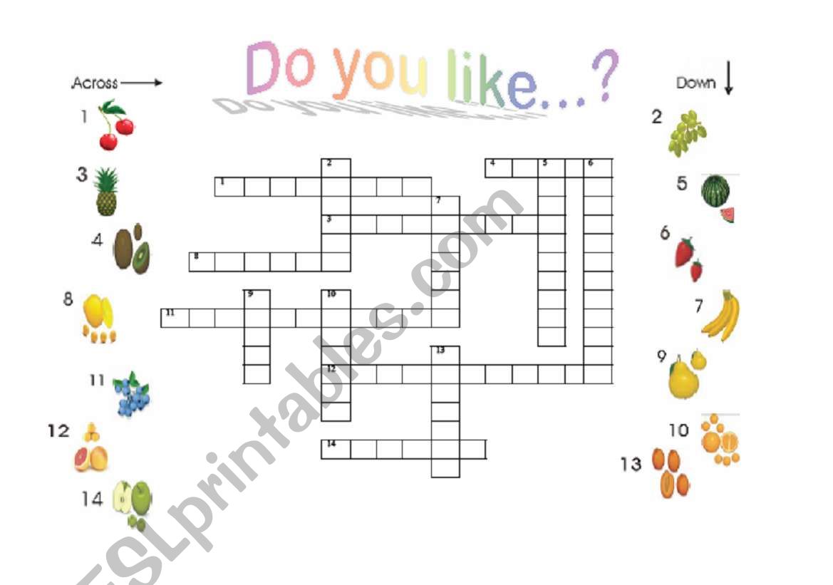 Do you like...? (Fruit) worksheet