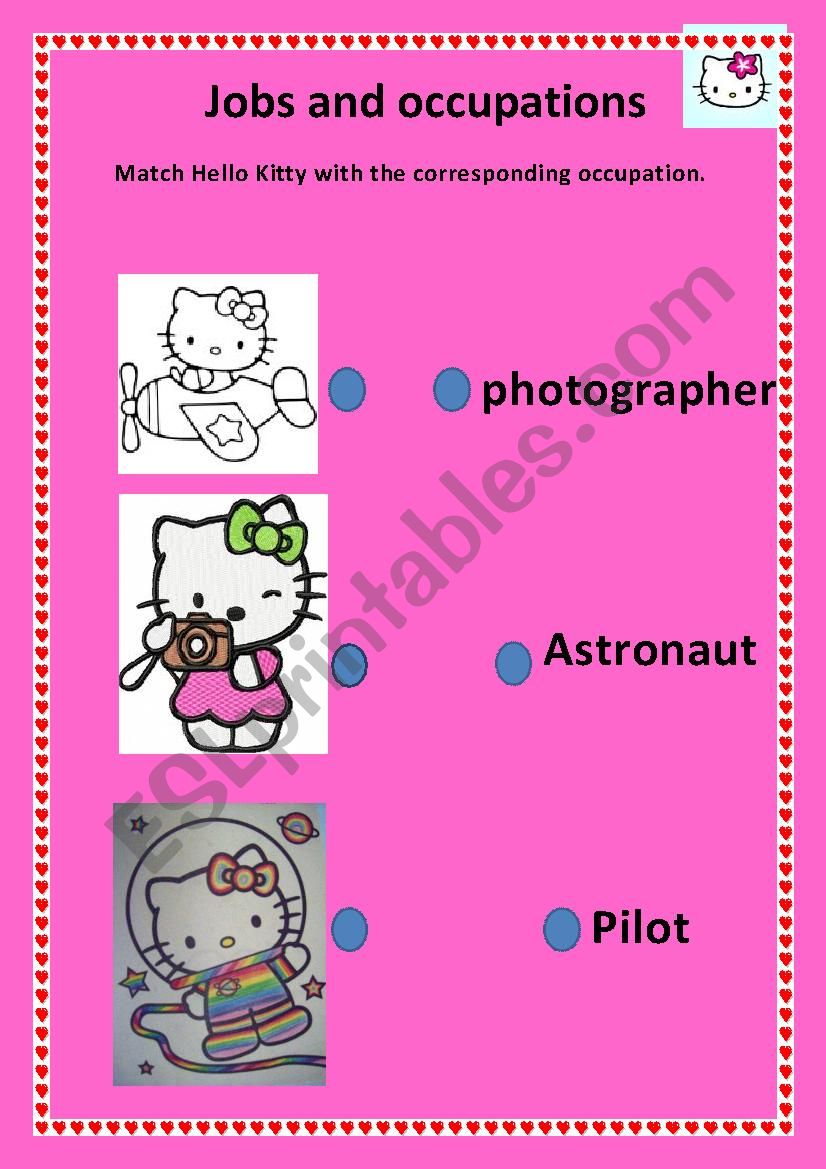 jobs and occupations - hello kitty