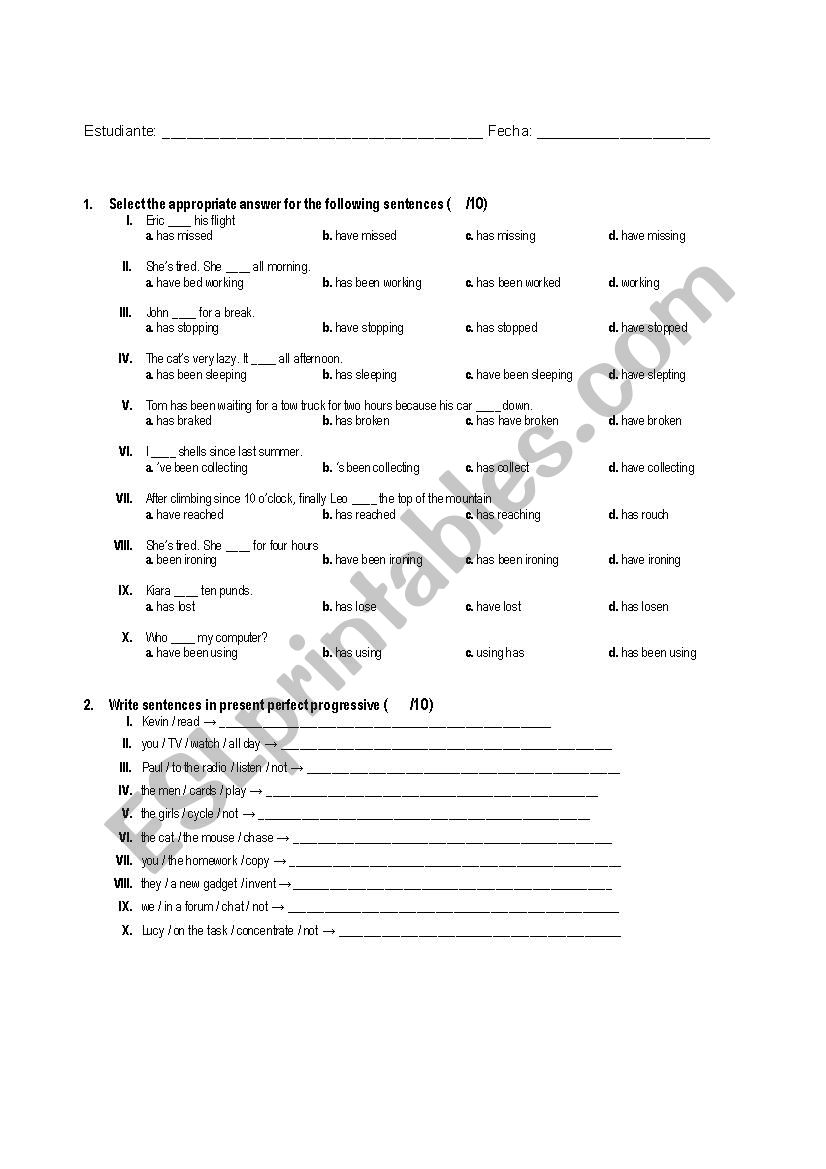 SLEP Training worksheet