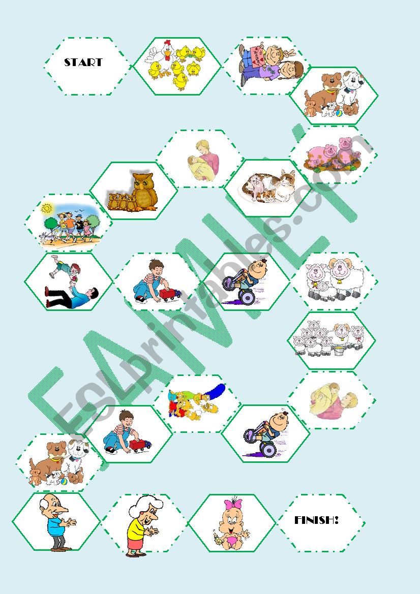 FAMILY BOARD GAME worksheet