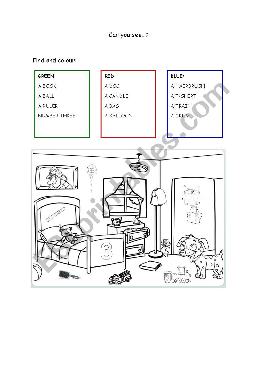 Can you see...? worksheet