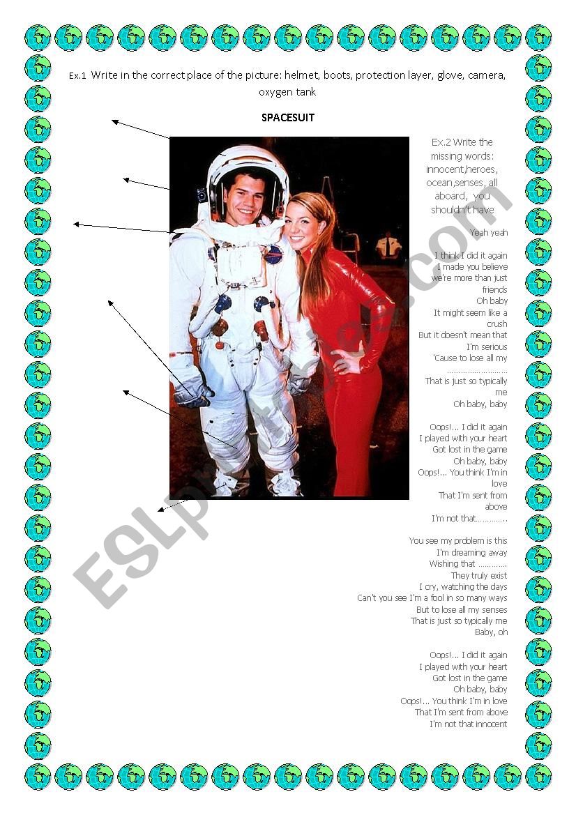 SPACE worksheet