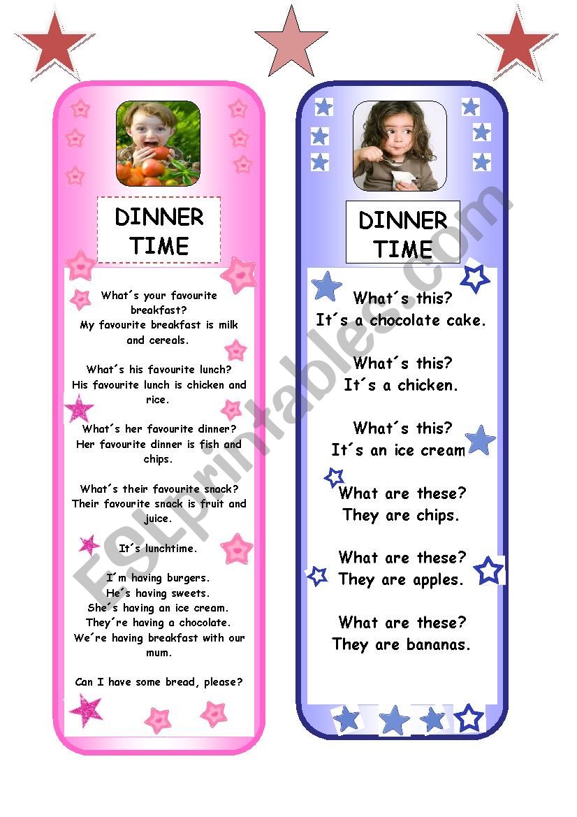 FOOD BOOKMARKS questions and answer 2