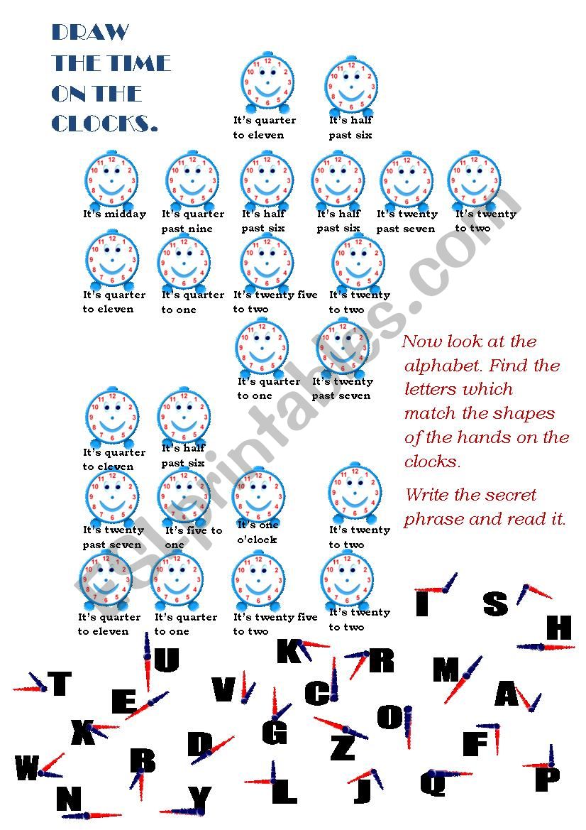 WhatÂ´s the secret phrase? worksheet