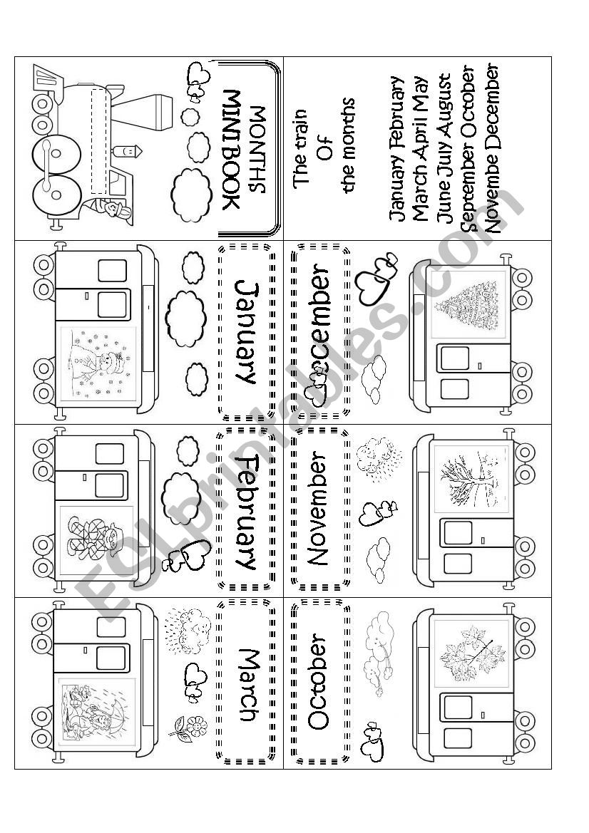 MONTHS MINI BOOK worksheet