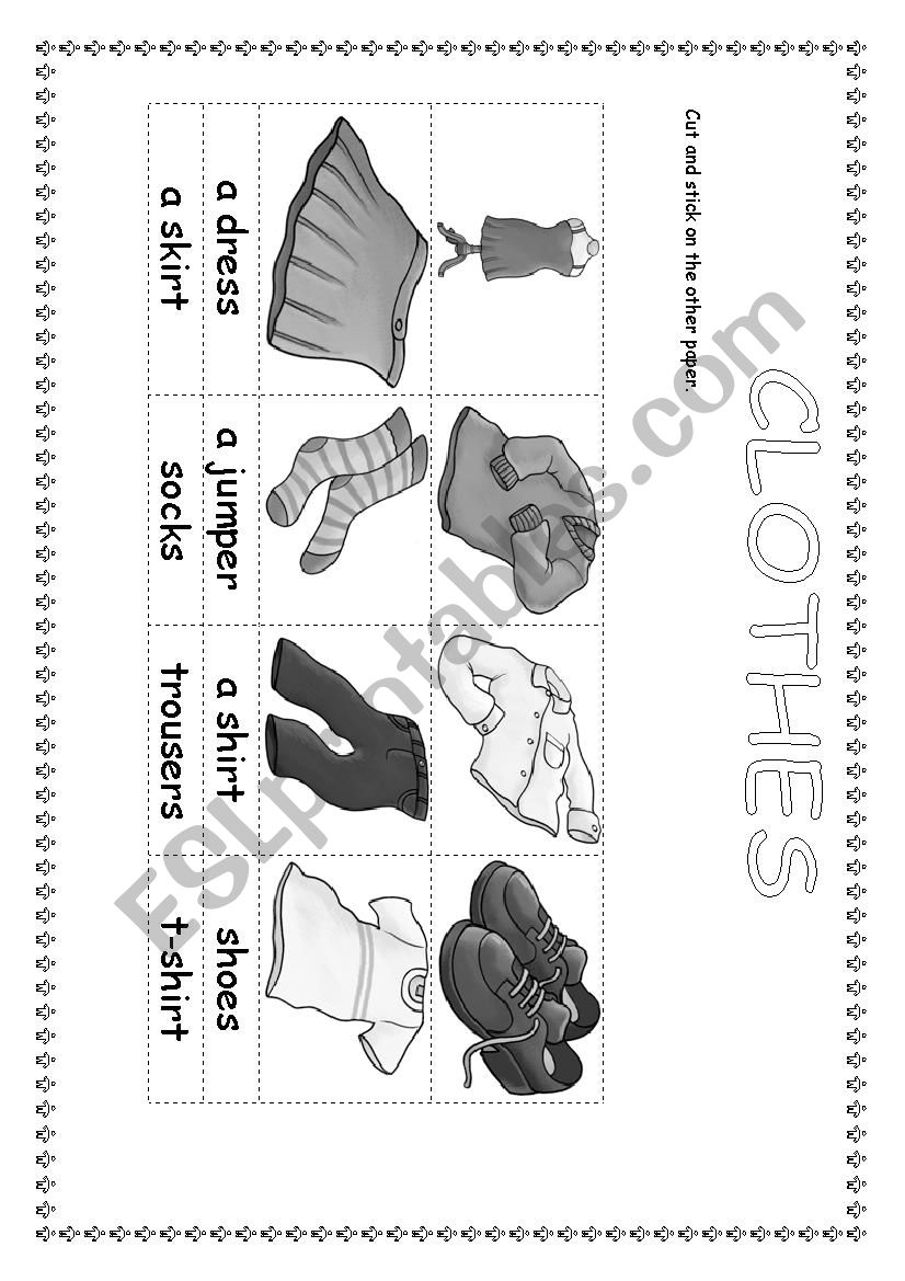 CLOTHES worksheet