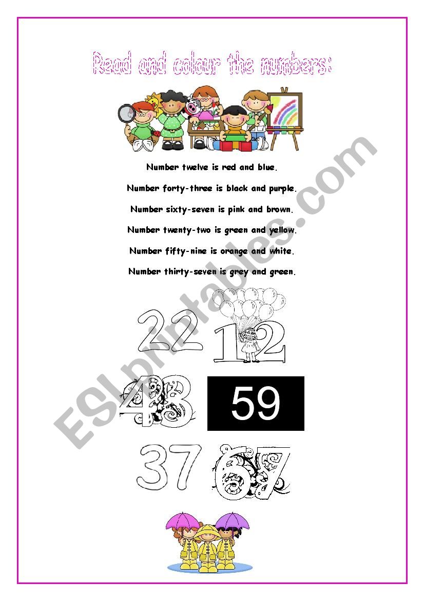 numbers 10-60- Its fun!!! worksheet