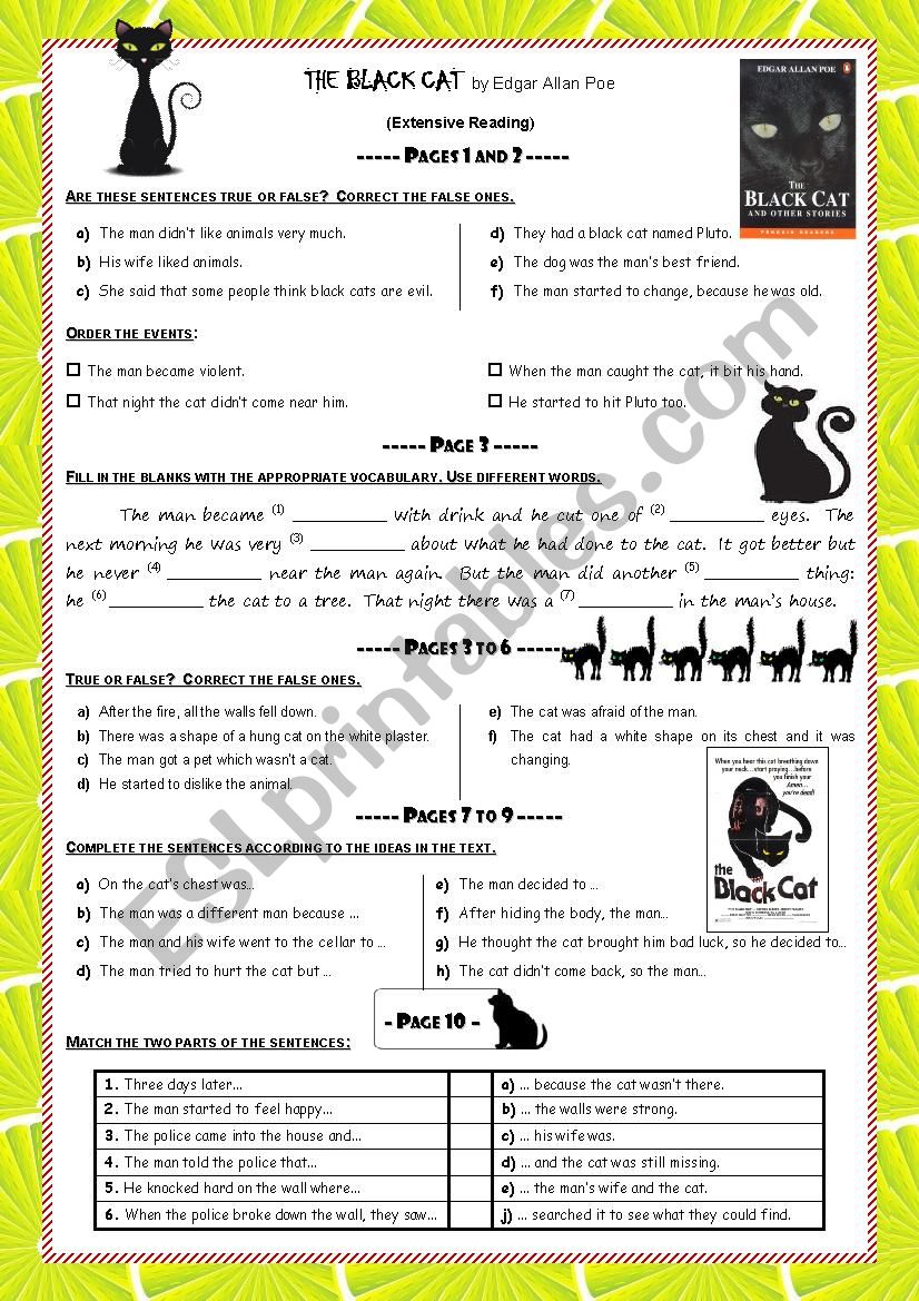 The Black Cat (Reading activities+correction)