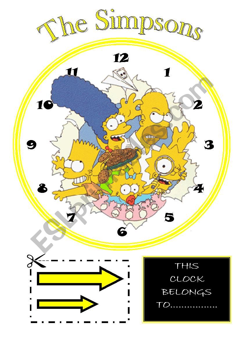 Learning the time with the Simpsons