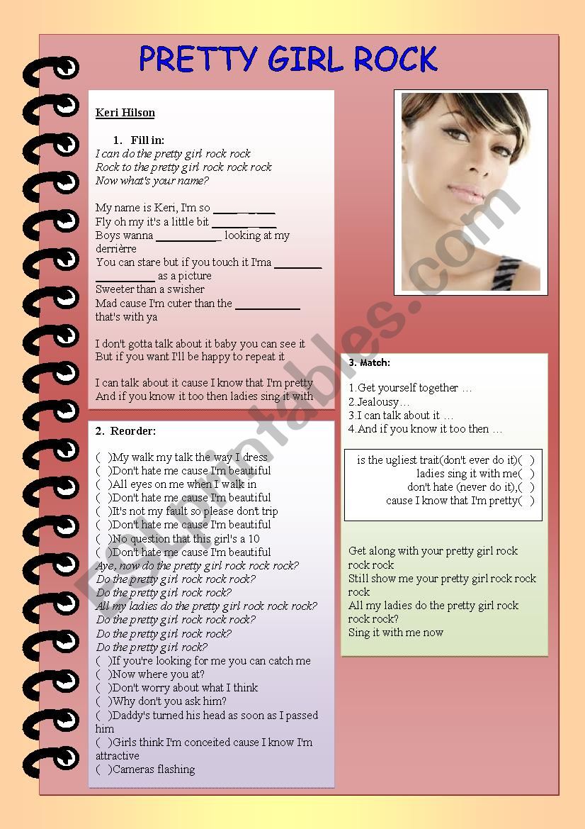 Pretty Girl Rock worksheet