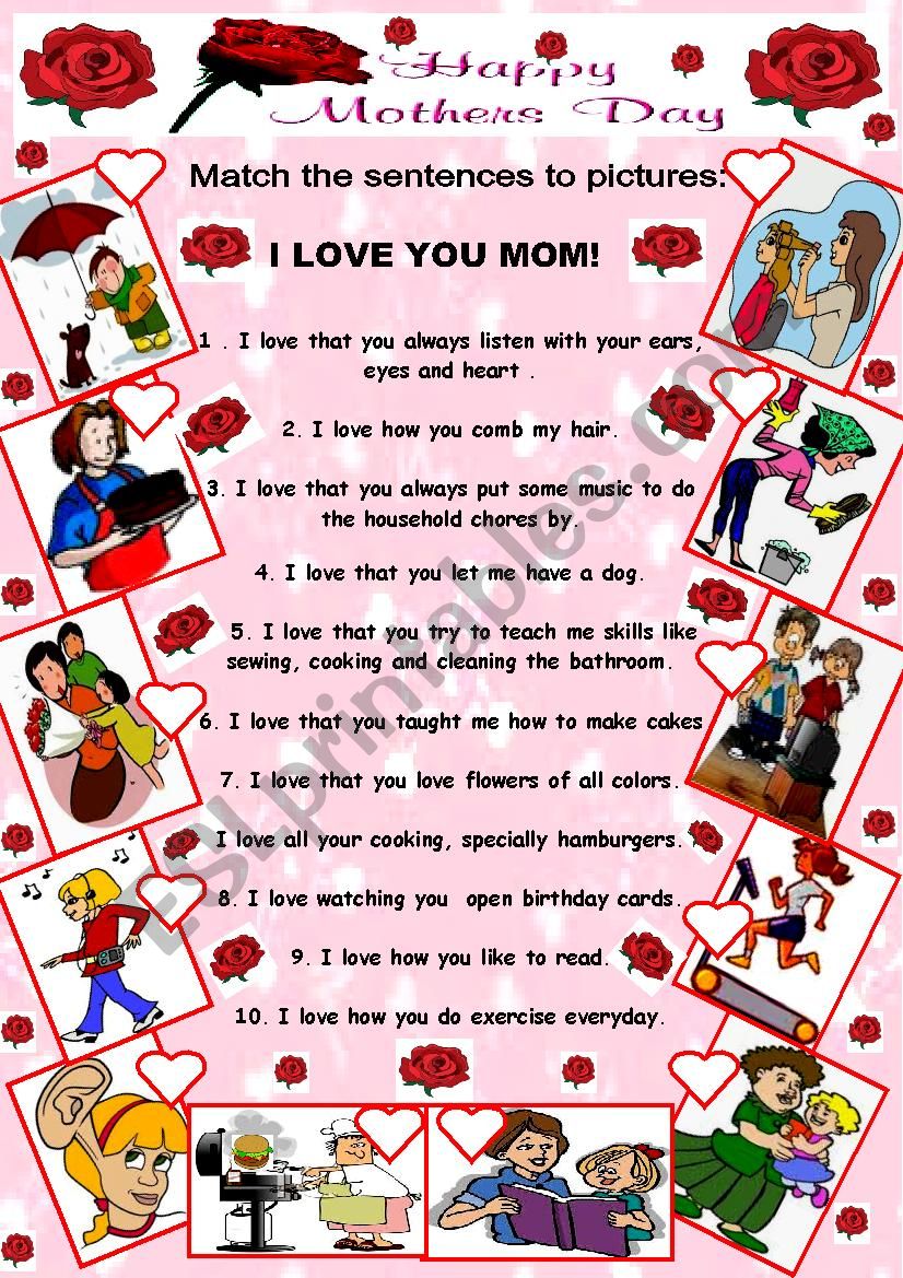 HAPPY MOTHERS DAY! worksheet