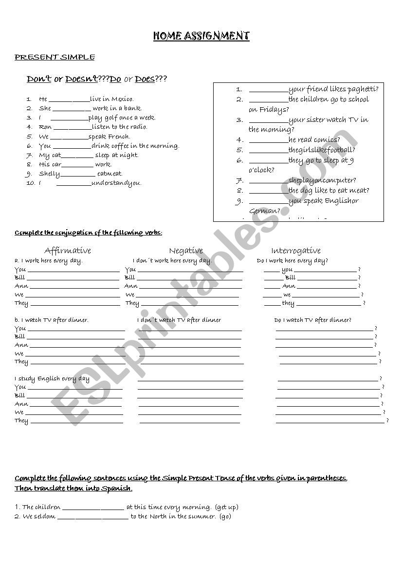 Home assigment 2 worksheet