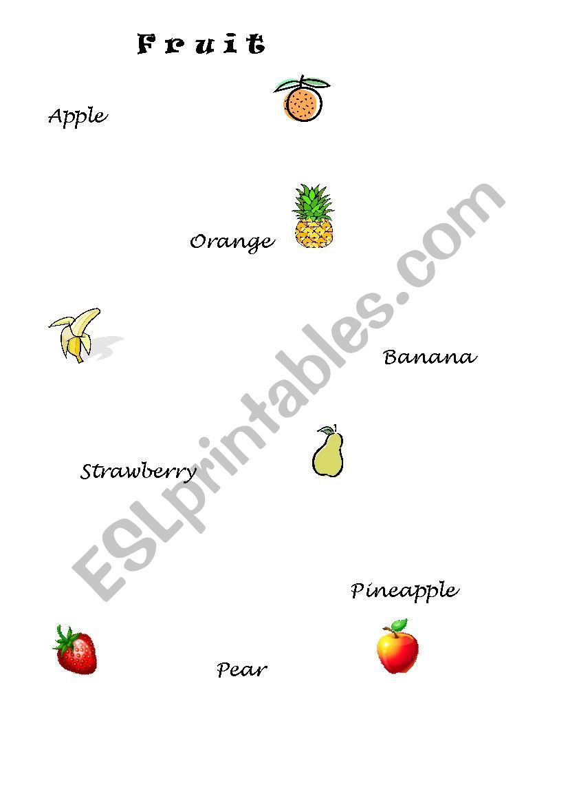 FRUIT worksheet