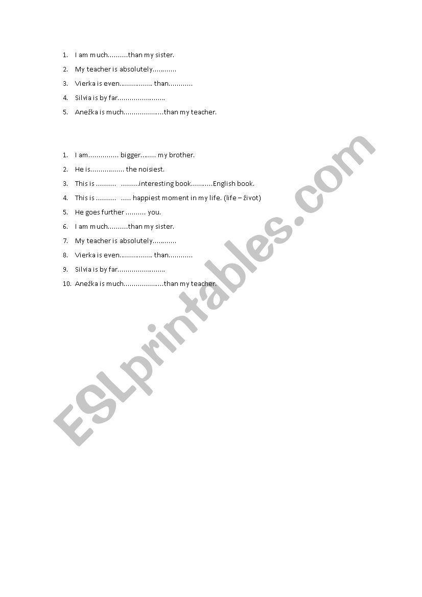 Adverbs worksheet