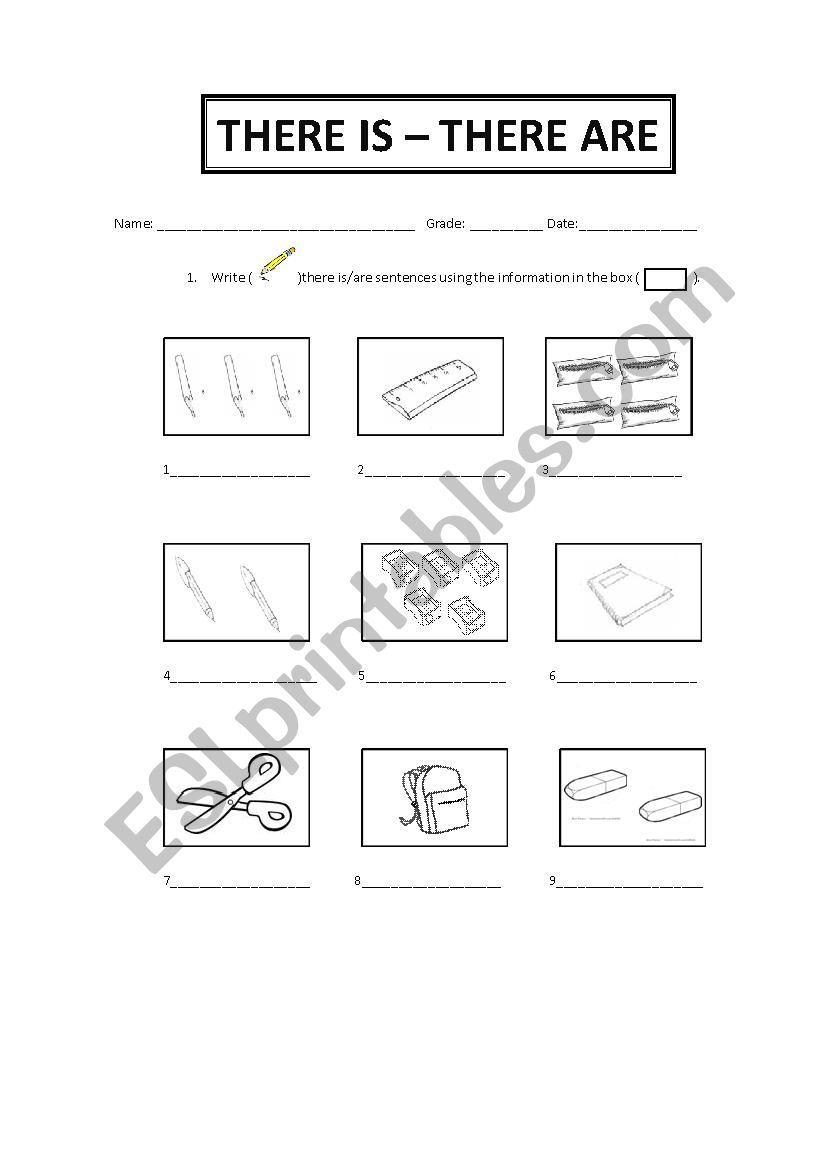 there is there are  worksheet