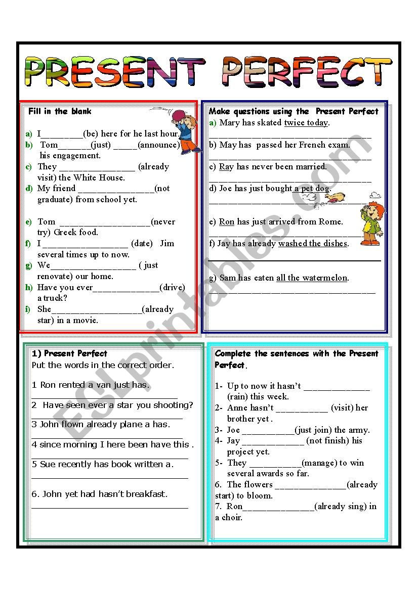 PRESENT PERFECT worksheet