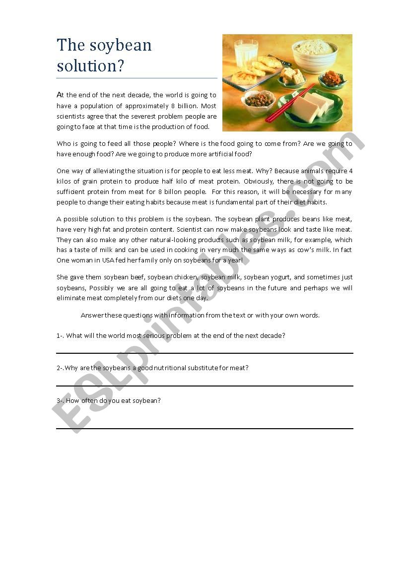 The soybean worksheet