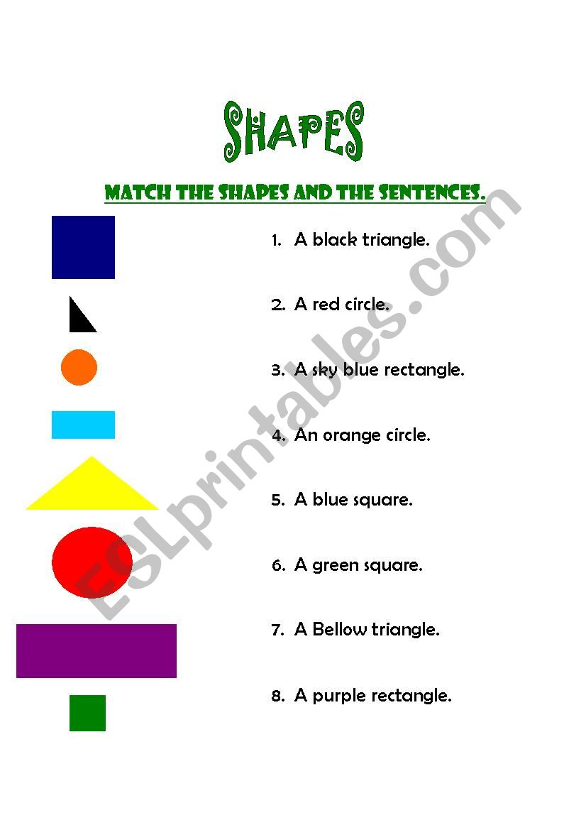 shapes and colours worksheet