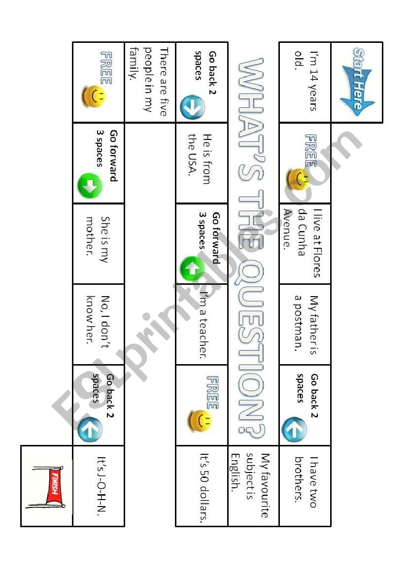 Whats the Question? worksheet