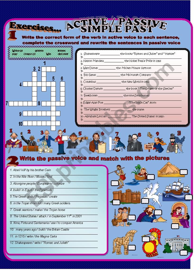 Passive & Active Voice in Simple past #2