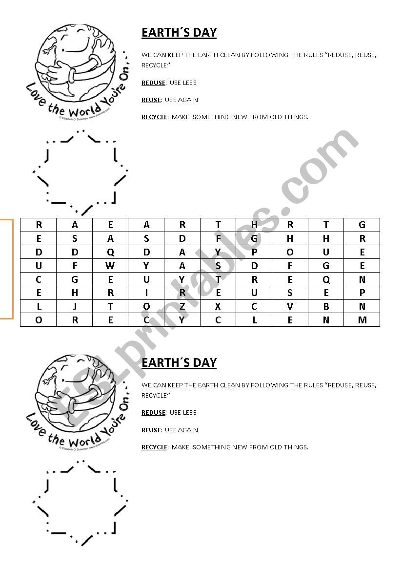 EARTH DAY worksheet