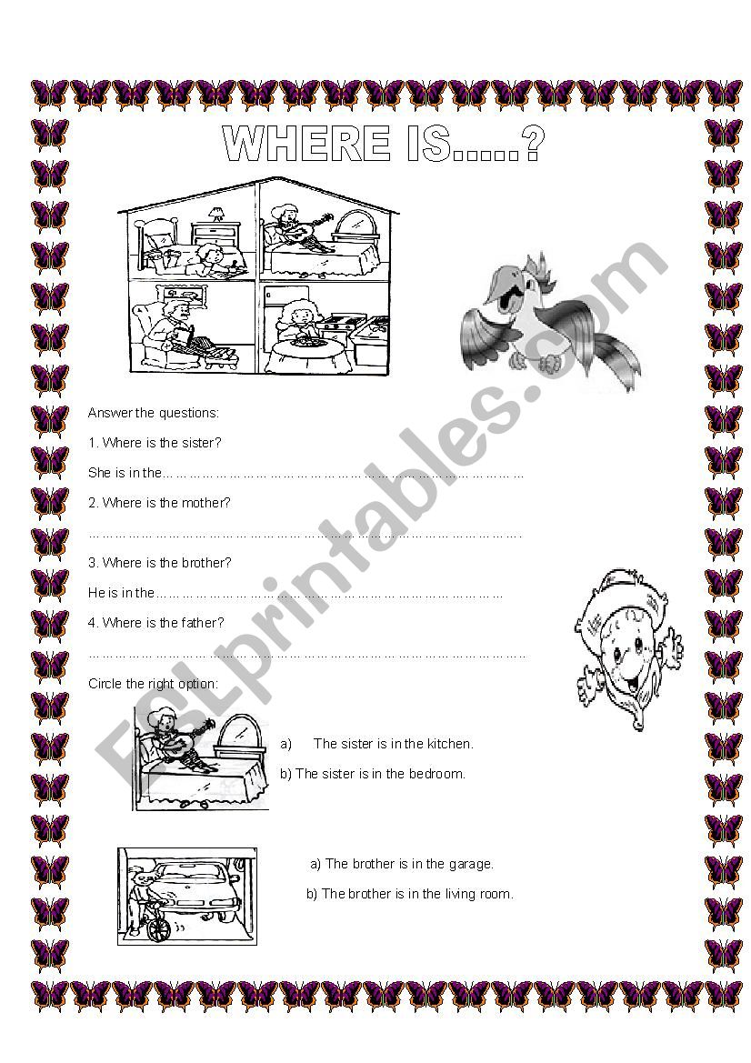 where is your mother? worksheet