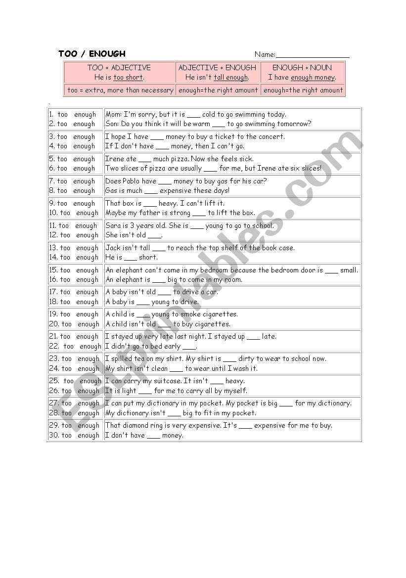 worksheet worksheet